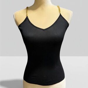 Rene Lange Vintage Gold Strap Top Size 4